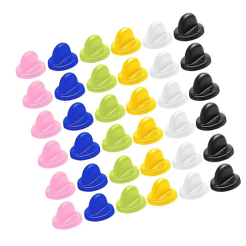 Chest Pin Back Lock Clamp for Brooch Replacement 60Pcs Assorted Color Plastic