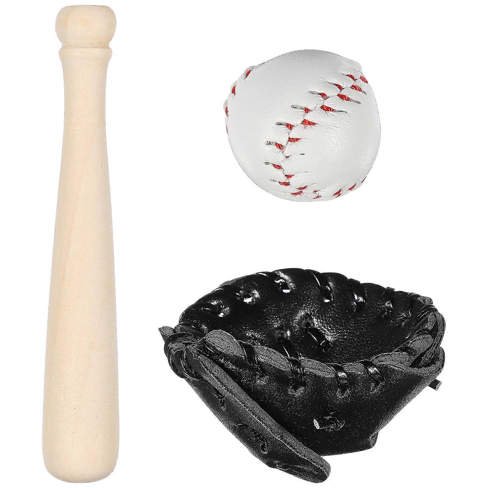 Mini Baseball Bat Glove Kit for Decoration 1Set with Assorted Colors