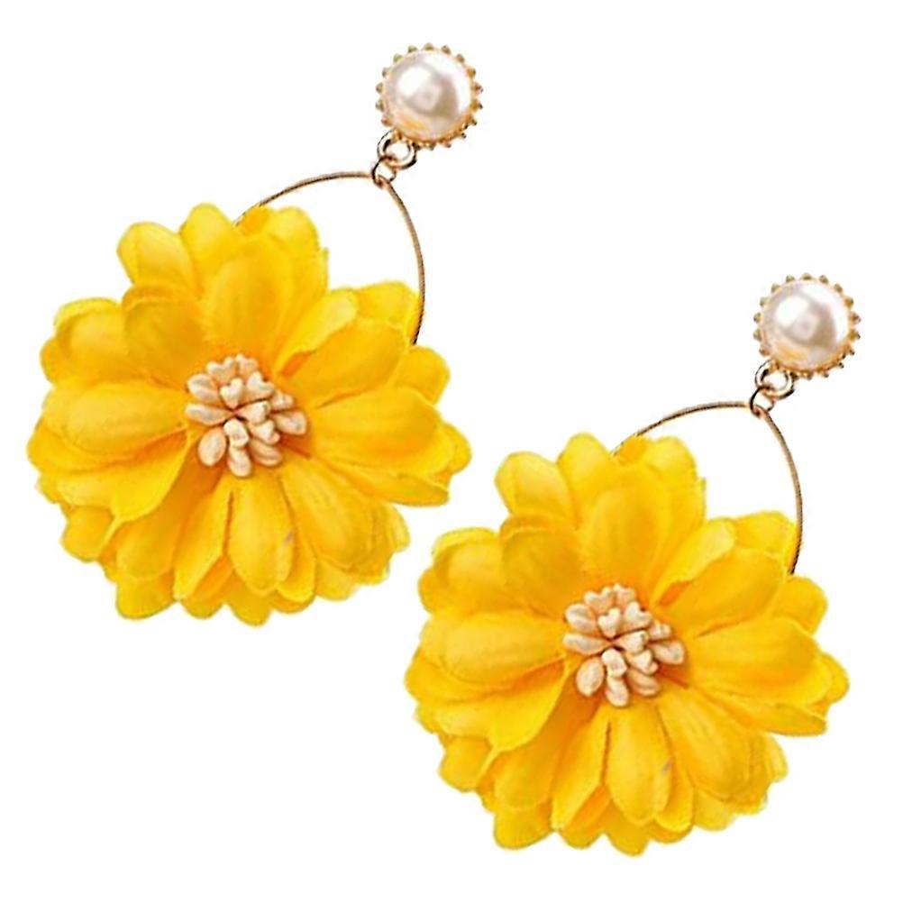 Flower Earrings Statement Earrings for Decoration Use 1Pair