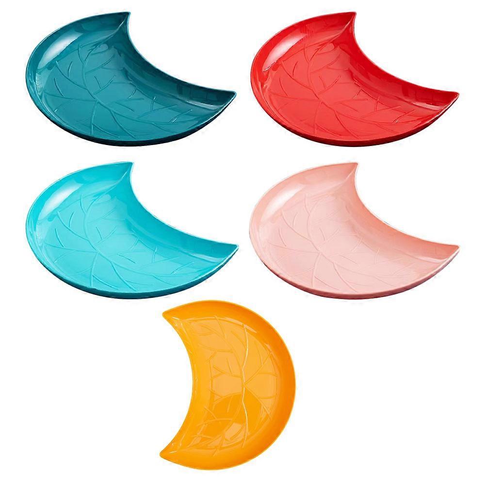 Fruit Plate Pastry Tray for Storage 5Pcs Mixed Color