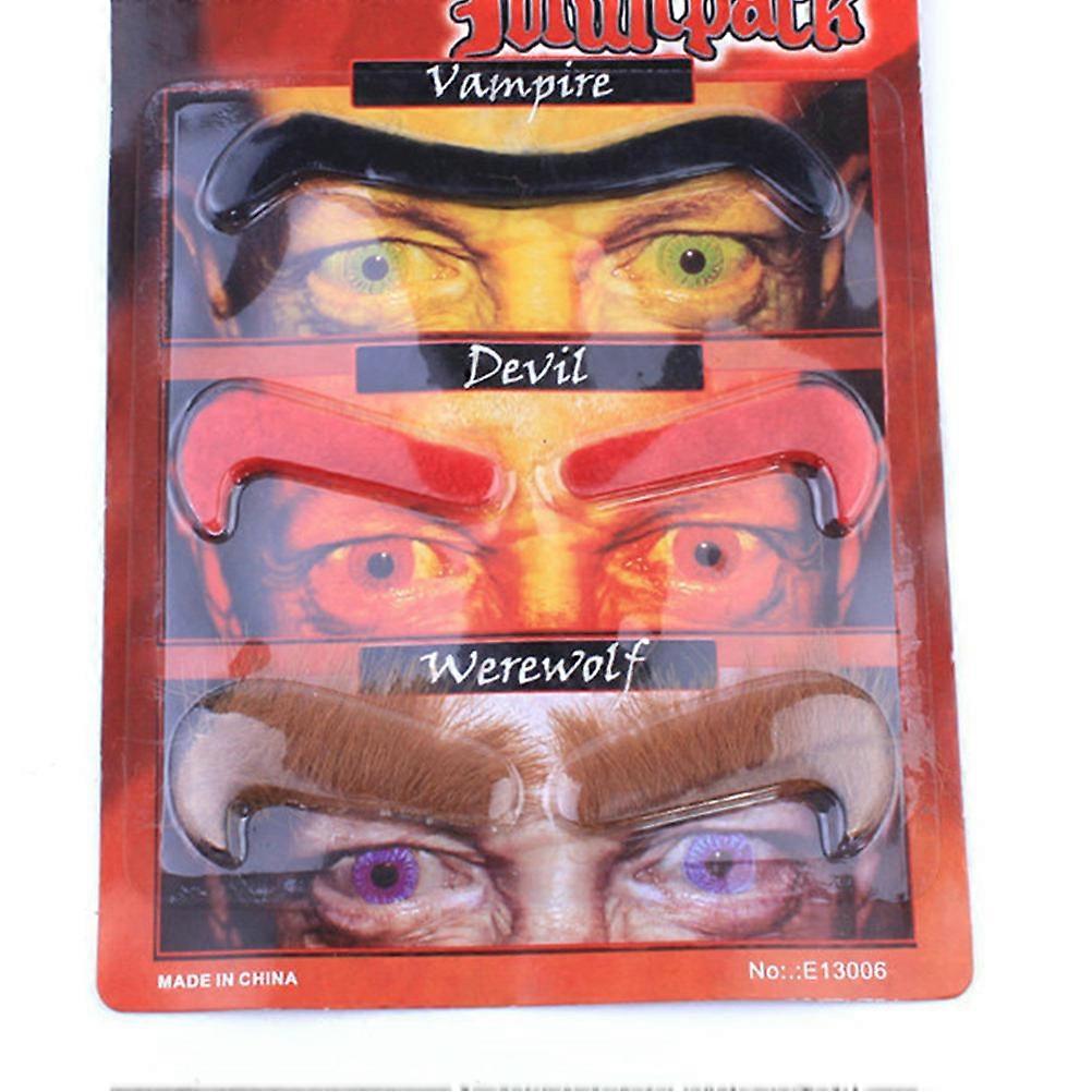 Funny Eyebrows Simulation Eyebrow for Halloween Cosplay 3Pcs Set
