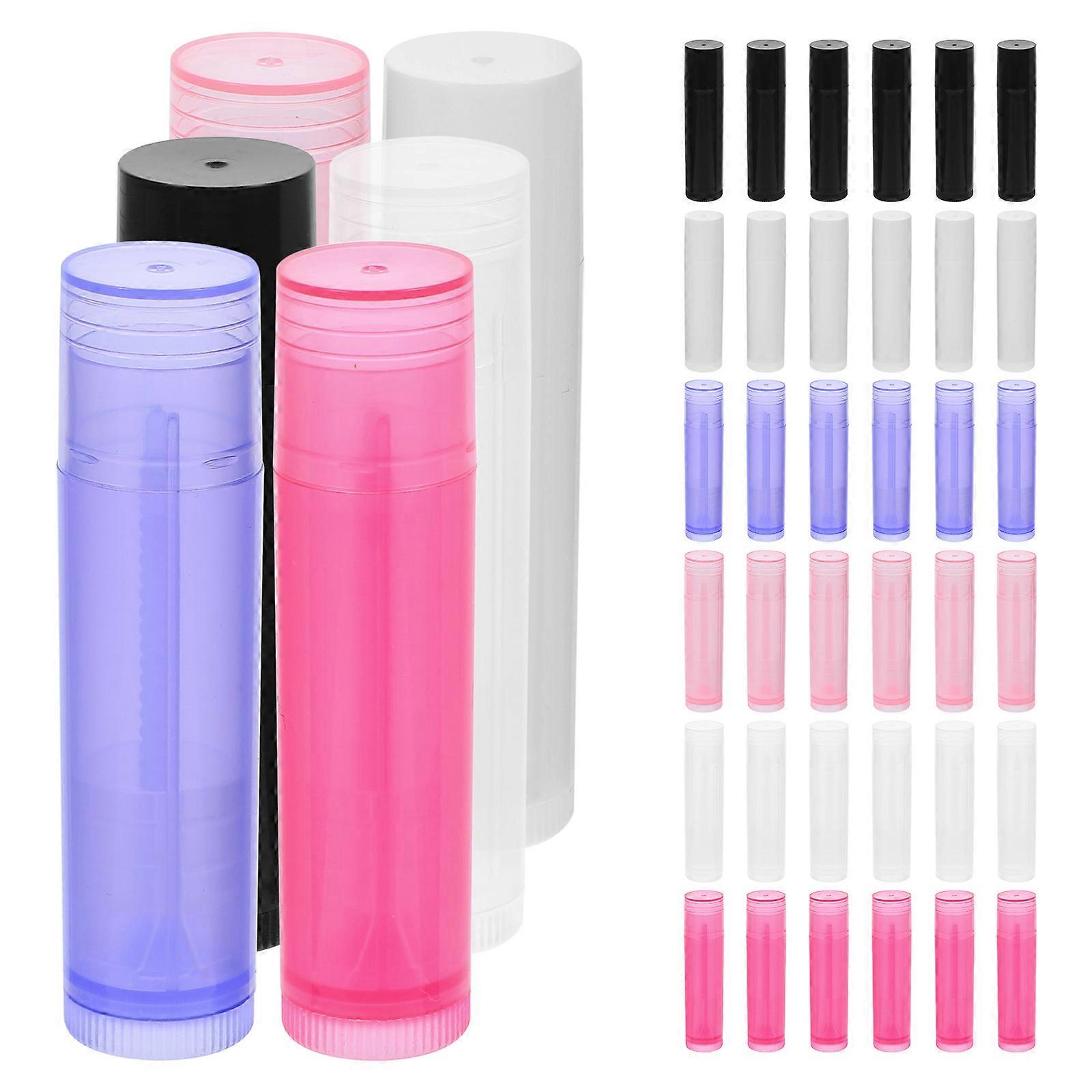 Lip Balm Tubes Empty Lipstick Tubes for Storage 60Pcs Plastic DIY Containers
