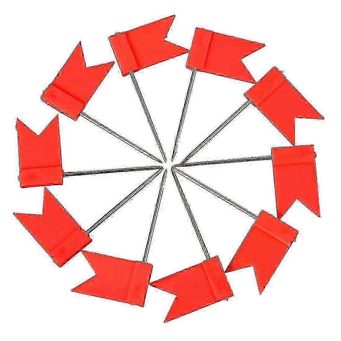 100 Flag Shape Map Pins Cork Notice Board Drawing Pins Push Pin Red 2025