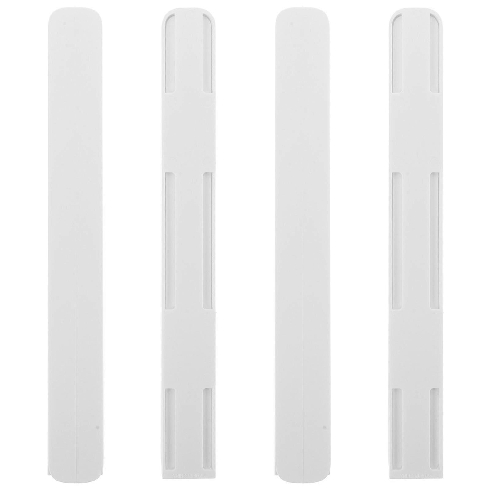 4Pcs Self-adhesive Drawer Guide Slides Drawer Slides Drawer Guide Rails (White)