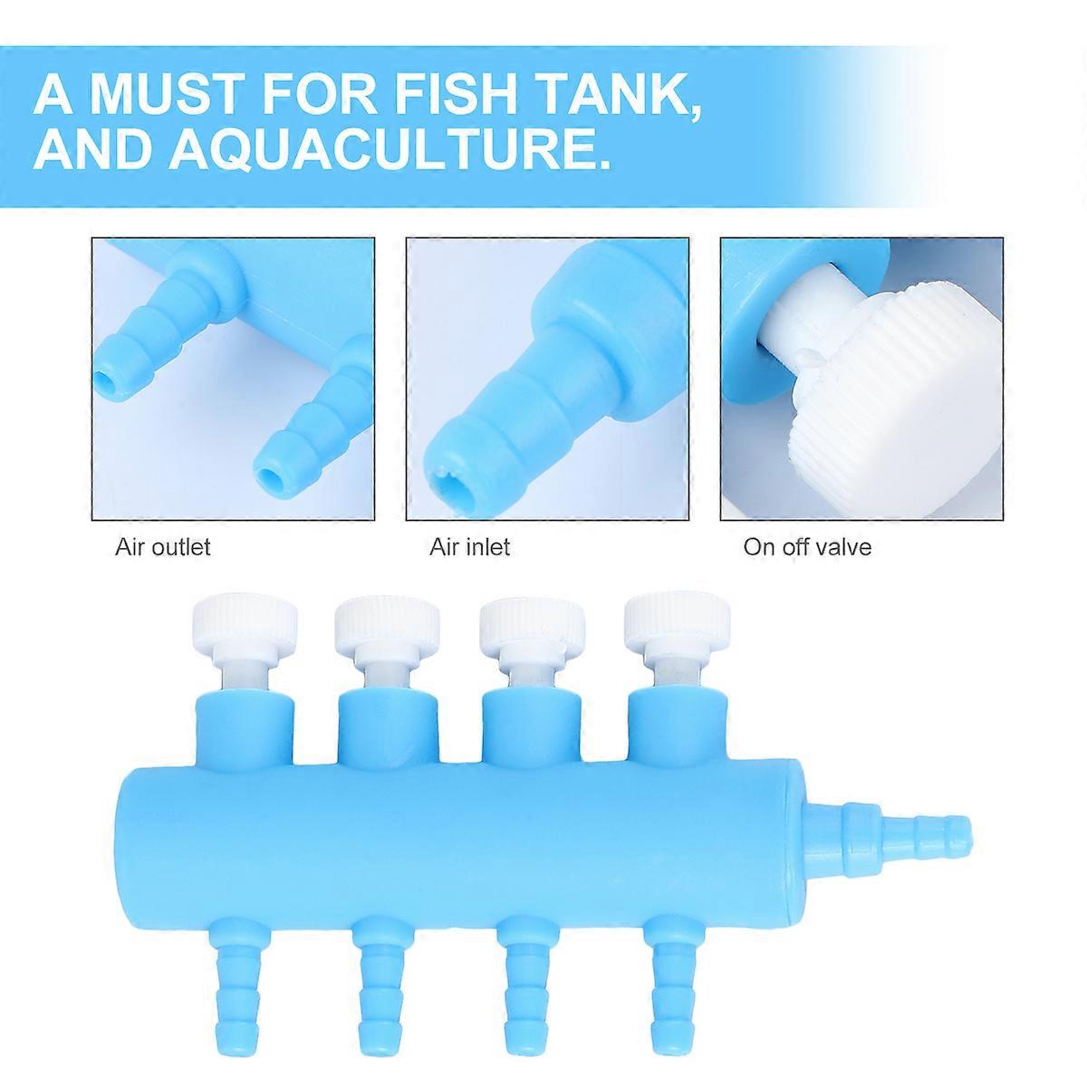 Fish Tank Air Flow Control Valve with Oxygen Pump Splitter 3Pcs Pack
