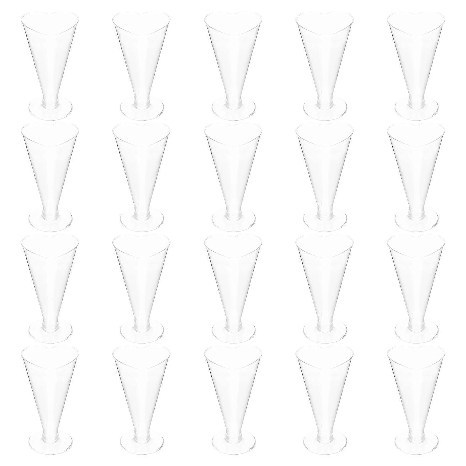 Ice Cream Cups Dessert Serving Cup for Storage 25Pcs Transparent Reusable Ps