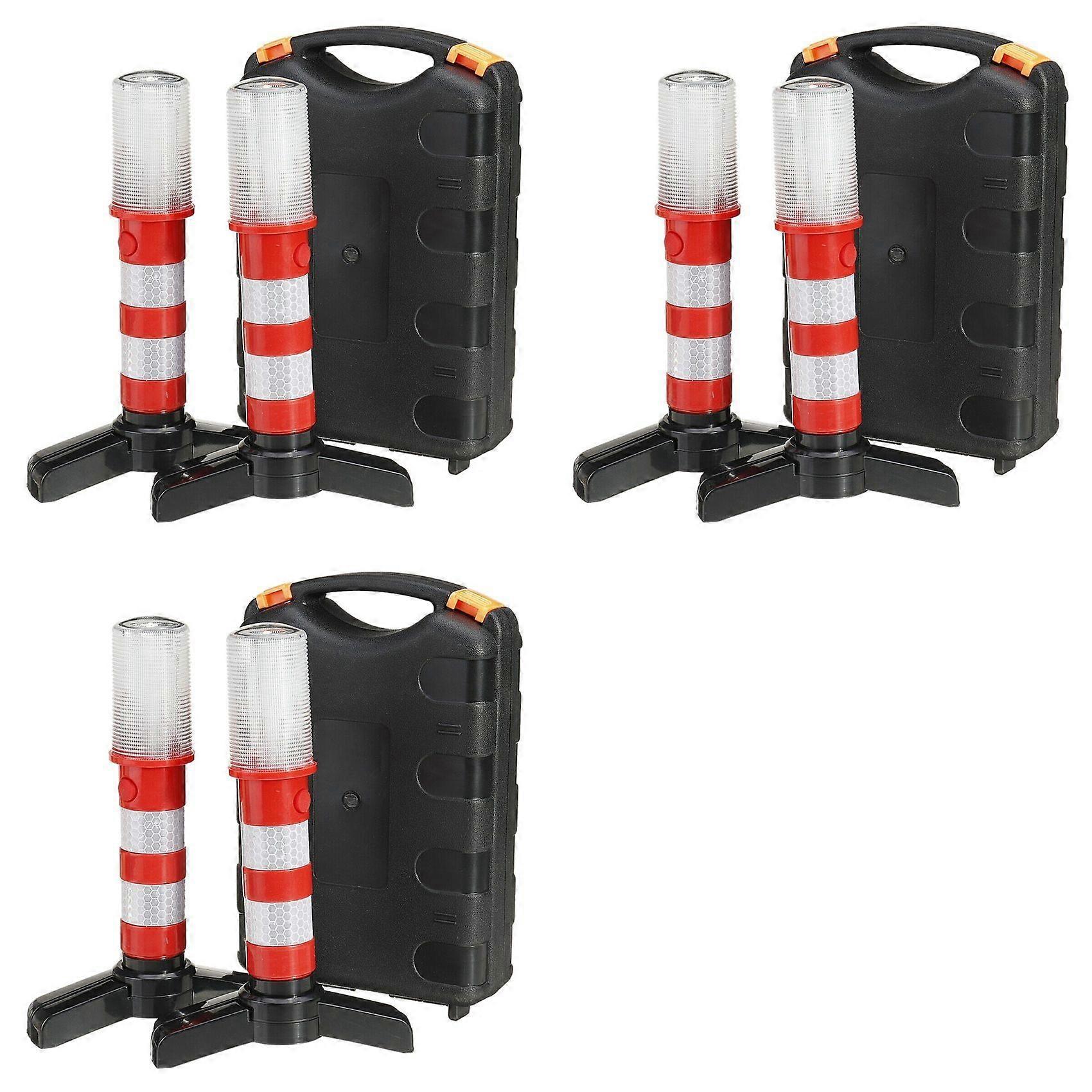 6Pcs LED Emergency Road Flash Flare Roadside Beacon Safety Strobe Warning