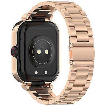 For vivo Watch GT/iQOO Watch GT Watch Band Stainless Steel Three-Bead Replacement Strap with Watch F