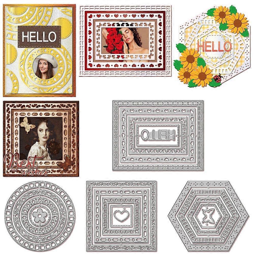 Pattern Nested Frame Cutting Dies for Card Making Cut Die for DIY Scrapbooking Journal Embossing Paper Craft Decor