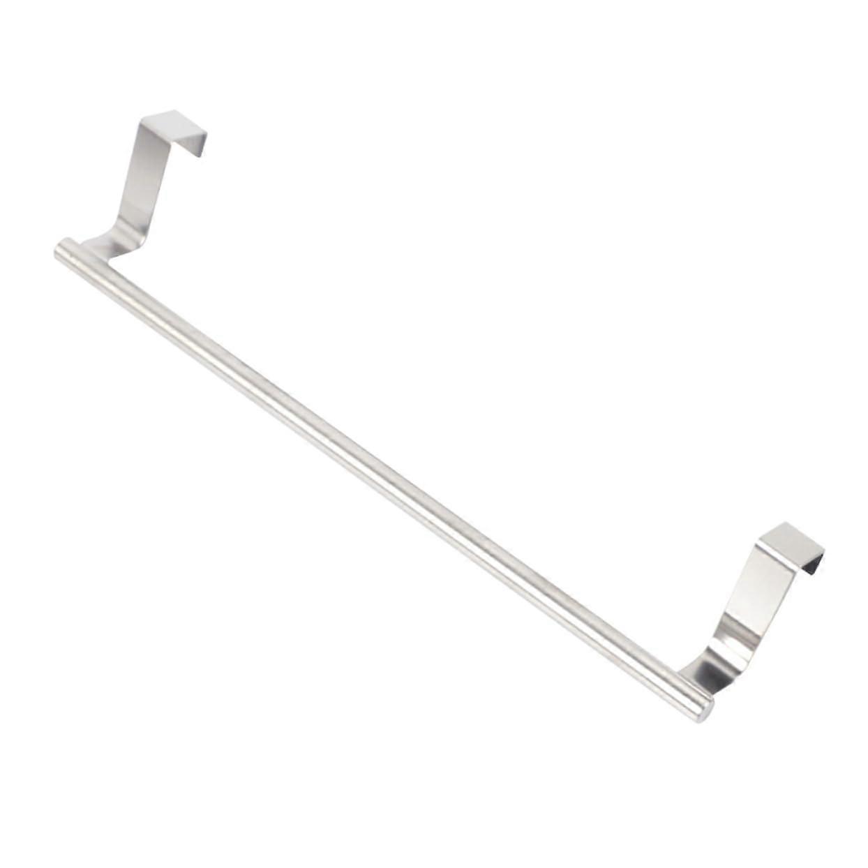 Stainless Steel Bathroom Towel Rack Wall Mounted Holder with Hooks Space Saving Design