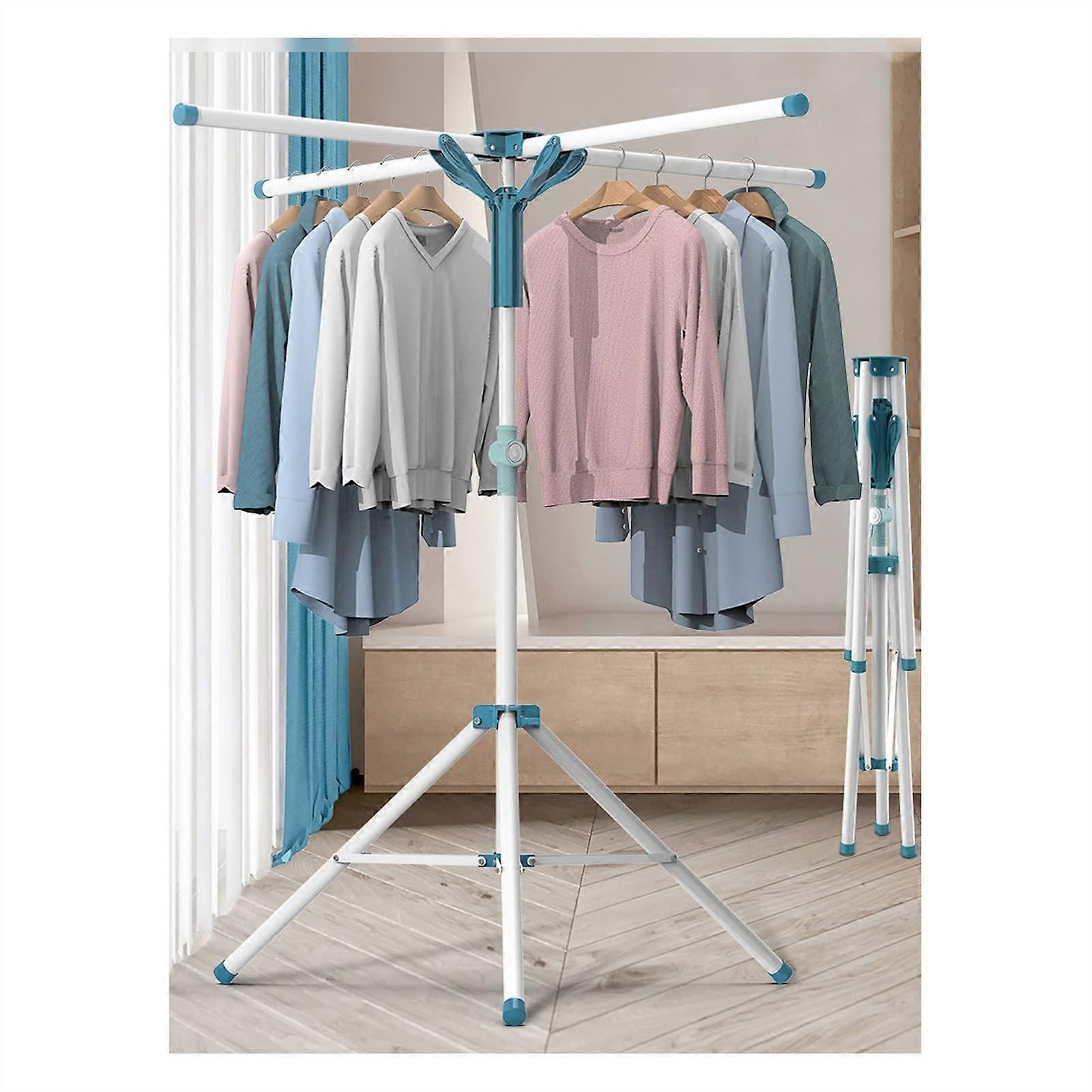 Clothes Drying Rack with Foldable Umbrella Design for Indoor Outdoor Laundry, SpaceSaving and Stable
