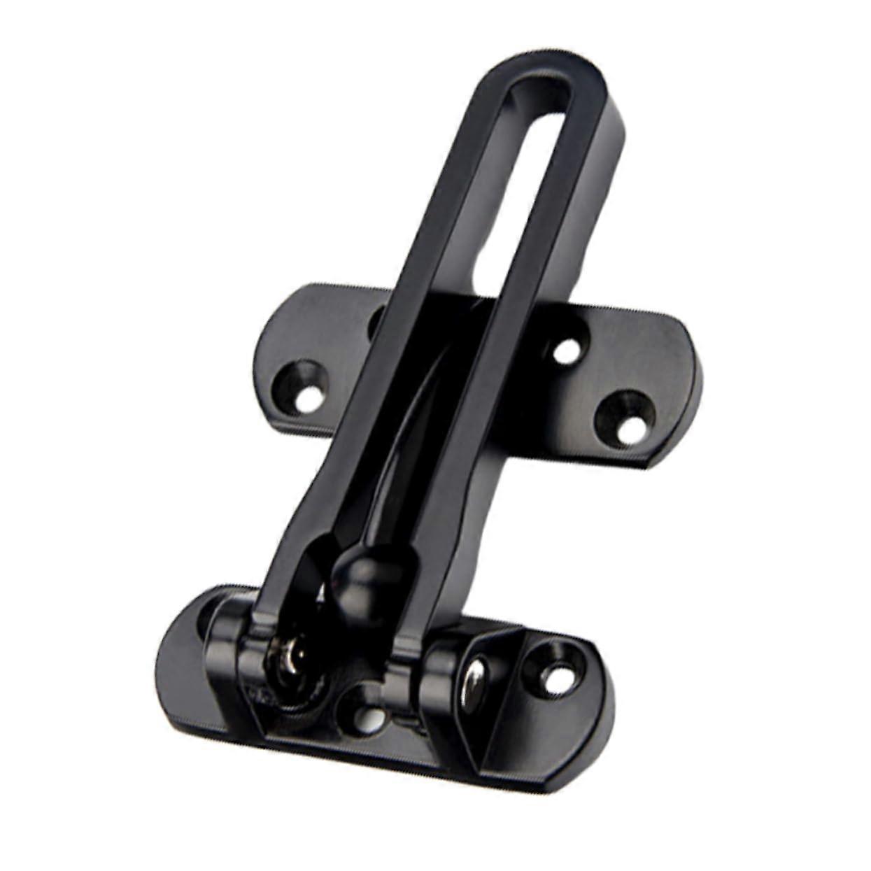 Door Security Lock Zinc Alloy Hasp AntiTheft Chain for Bedroom Hotel Rustproof Black Finish