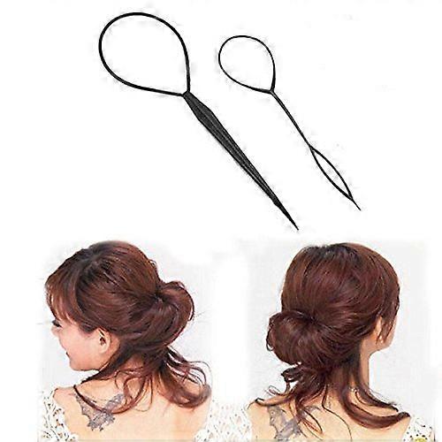 Hair Styling Tool Set with Ponytail Maker and Hair Loop Braid Tool, Dual Size, Fast Styling