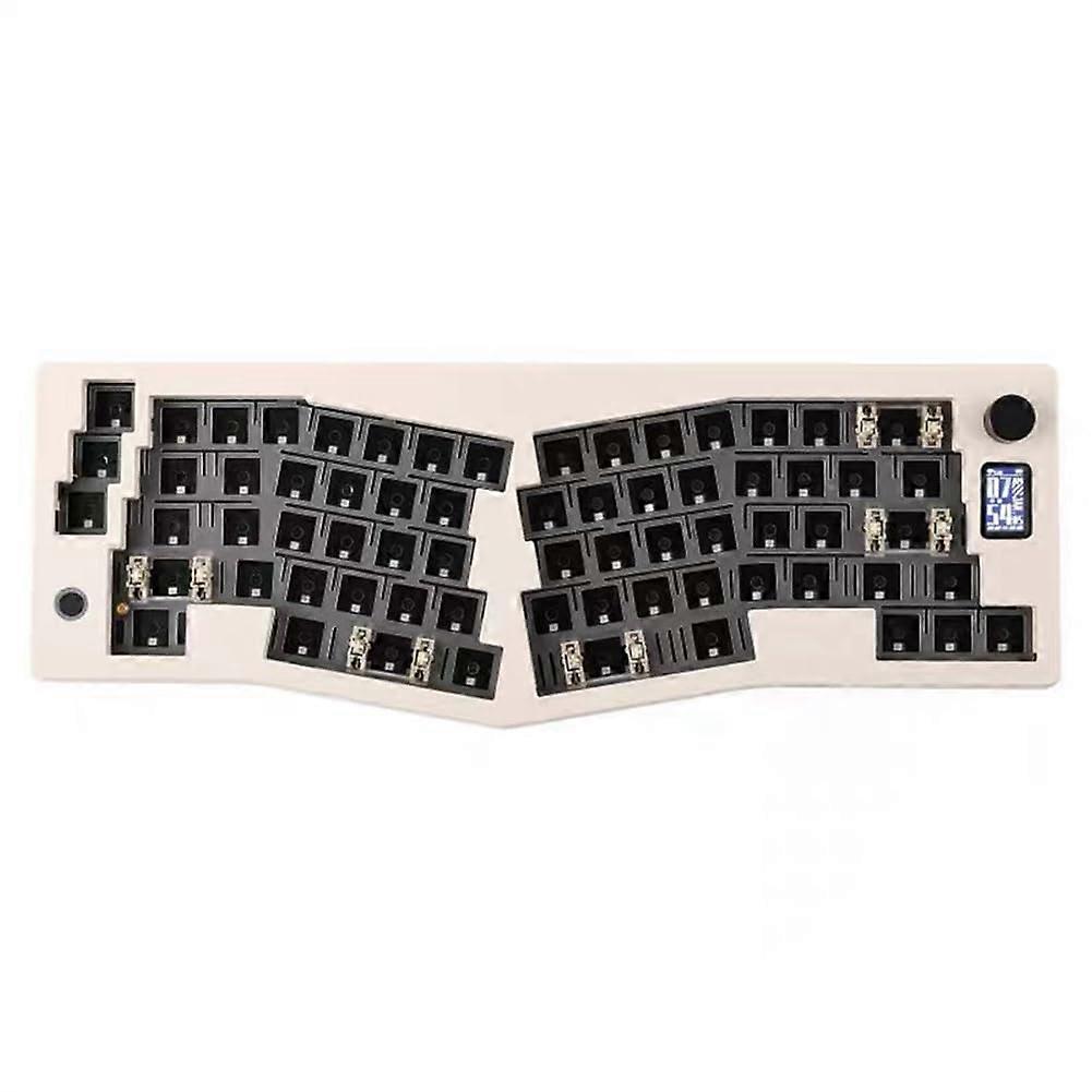 Wireless Mechanical Keyboard TriMode Ergonomic Gasket Design Bluetooth VIA Support Creamy White