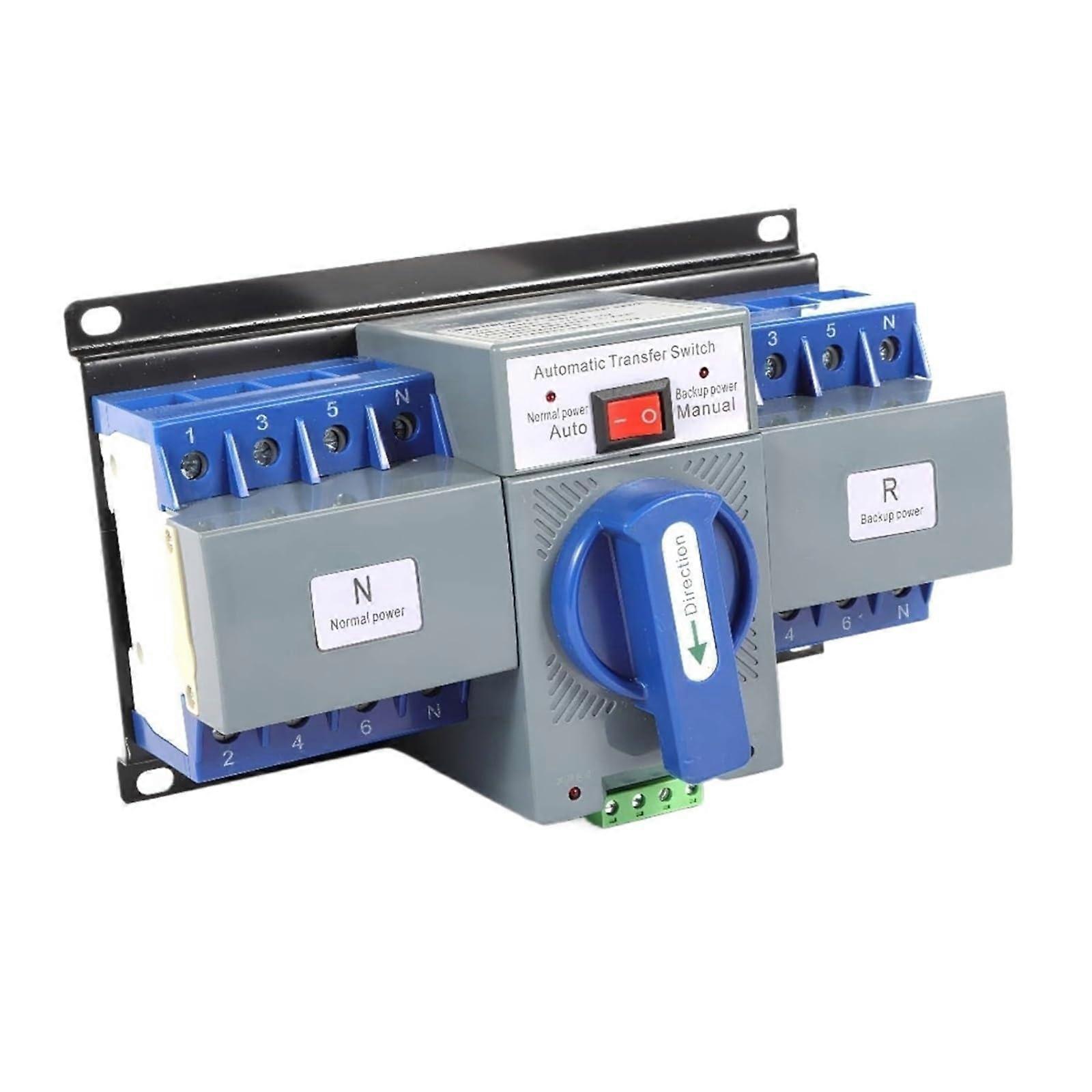 63A 4 Pole Automatic Transfer Switch for Dual Power Generator, Continuous Power Supply Control