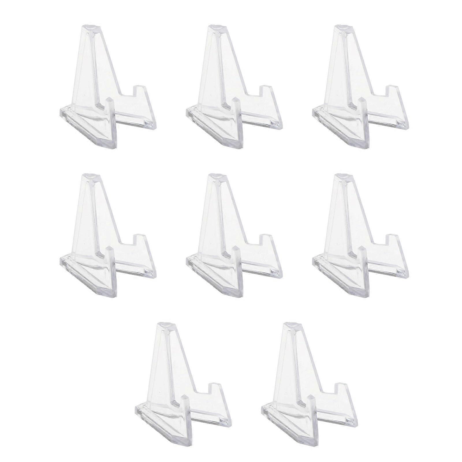 8Pack Clear Acrylic Coin Display Stand with Stable Triangle Support for Collectibles