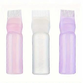 Toothed shampoo bottle with measuring scale for hair perming and dyeing, dry shampoo bottle for salon use, hair treatment and rinsing bottle