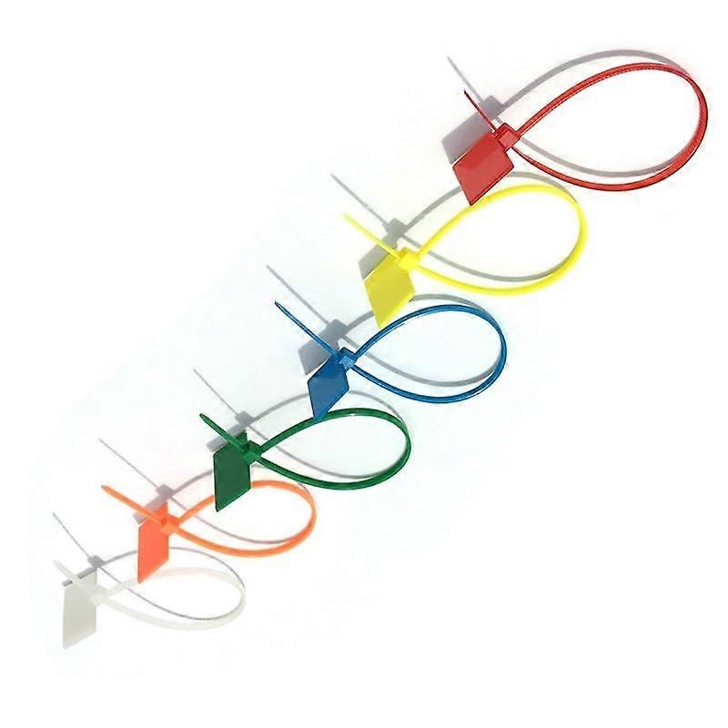 Orange Nylon Cable Ties with Labels 50pcs SelfLocking Cable Markers for Clear Identification