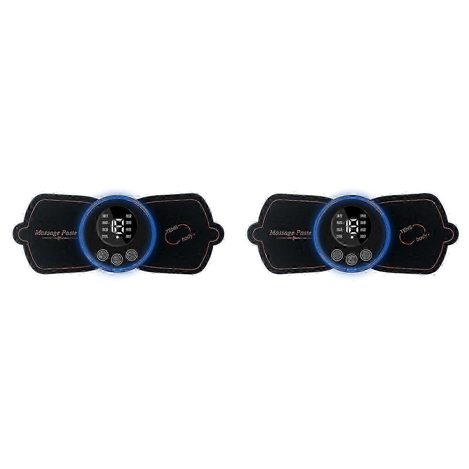 Lot de 2 mini patchs de massage cervical multifonctions avec chargeur USB