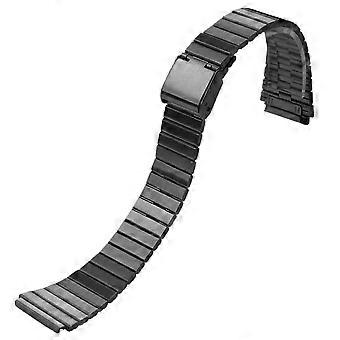 18mm Stainless Steel Black Watch Band Replacement Strap for Casio F91W A158 A168 A169 B650