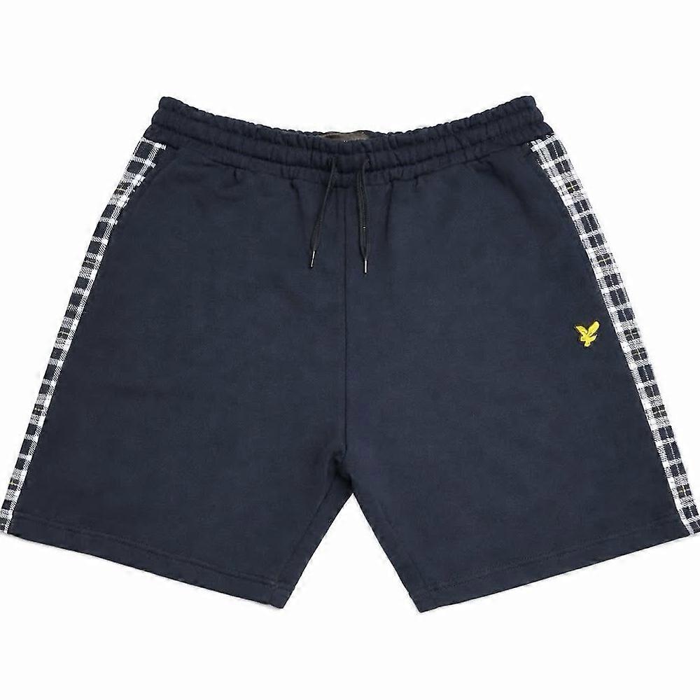 Lyle & Scott Check Panelled Sweat Shorts  