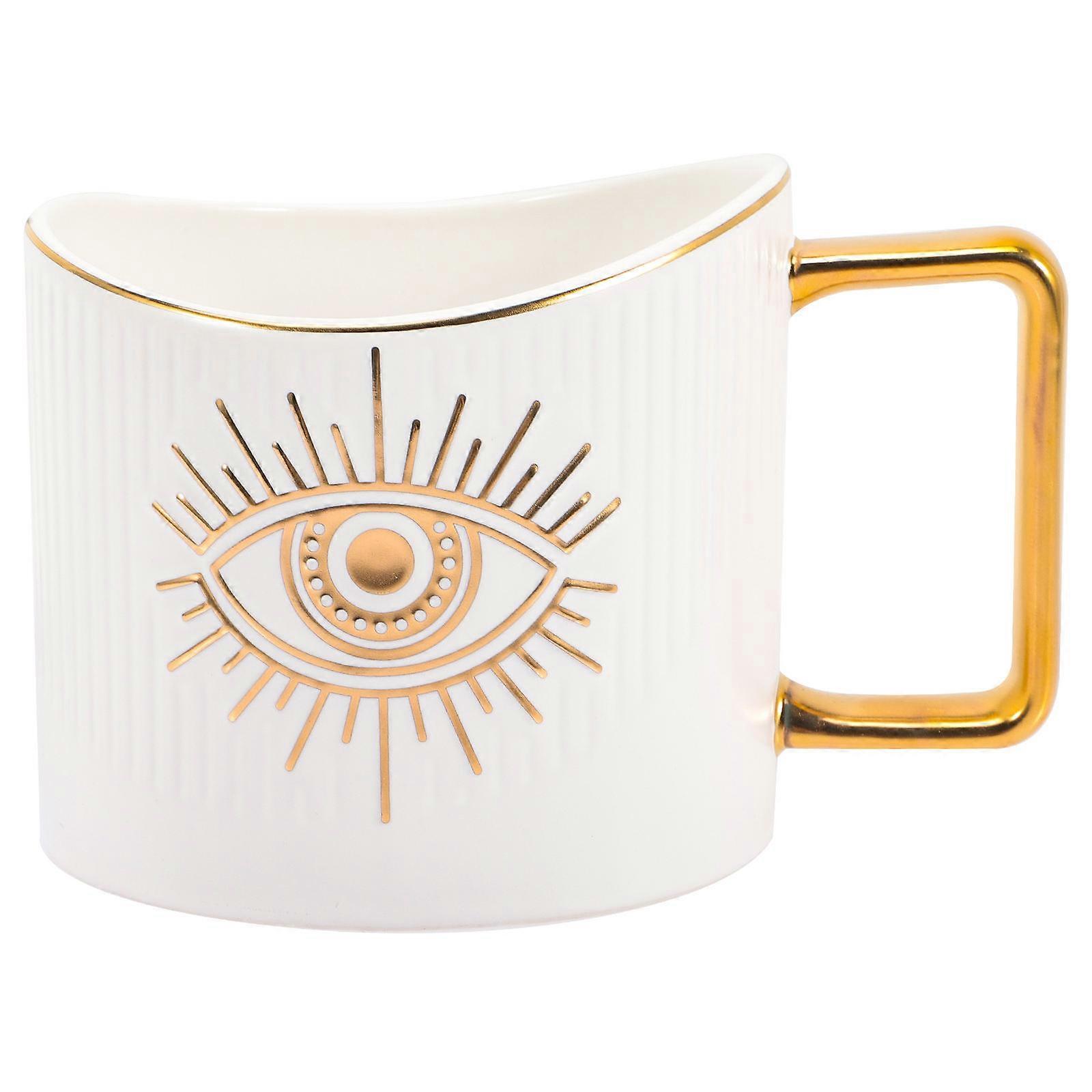 Stylish Ceramic Coffee Mug Style Evil Pattern Decorative Cup