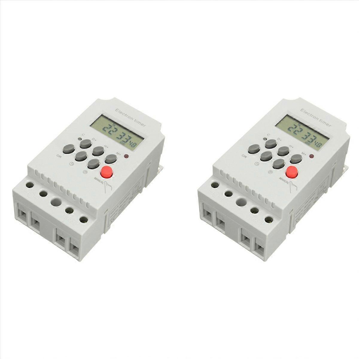 2X KG316T-II Din Rail Microcomputer Time Control Switch Time Control Timer AC220V 25A DIGITAL TIMER