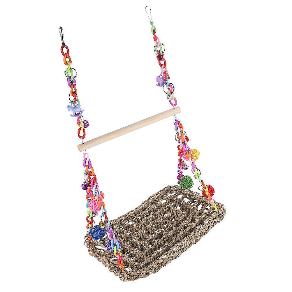 Parrot Rest Perch Parrot Platform Swing Bird Lovers Parrot Cage Perch Adventuring Durable 1Set