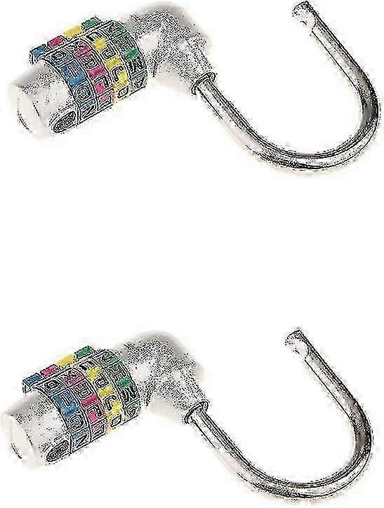 2-pack 4-letter dial combination lock - Silver