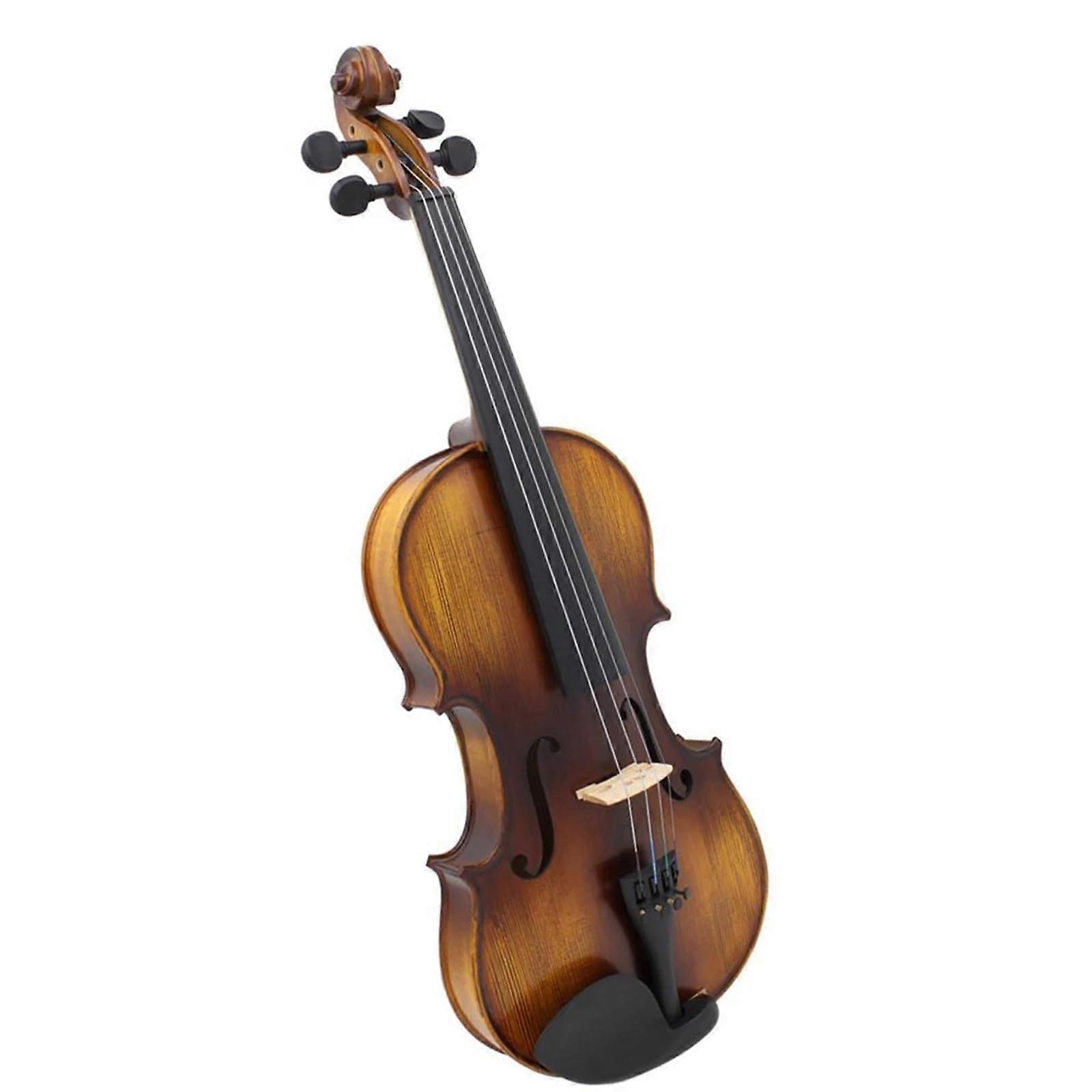 4/4 Beginner Violin Set with Solid Wood Construction and Accessories for Practice