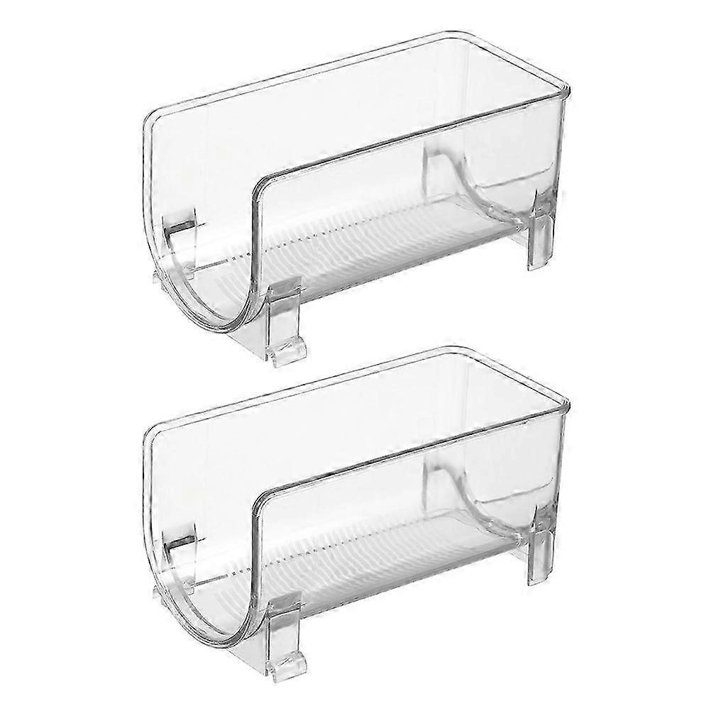 Transparent Plastic Wine Rack for Storage Drawer Style 2Pcs Stackable