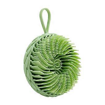 Silicone Bath Brush Double-Sided Soft Bristles Deep Cleansing Shower Brush Multi-Function Shower