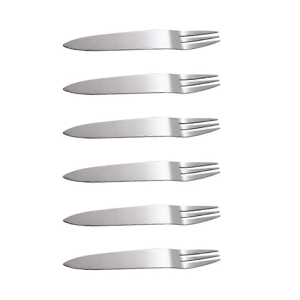 Fruit Fork Stainless Steel Fruit Fork Set for Kitchen Use 6Pcs Tableware