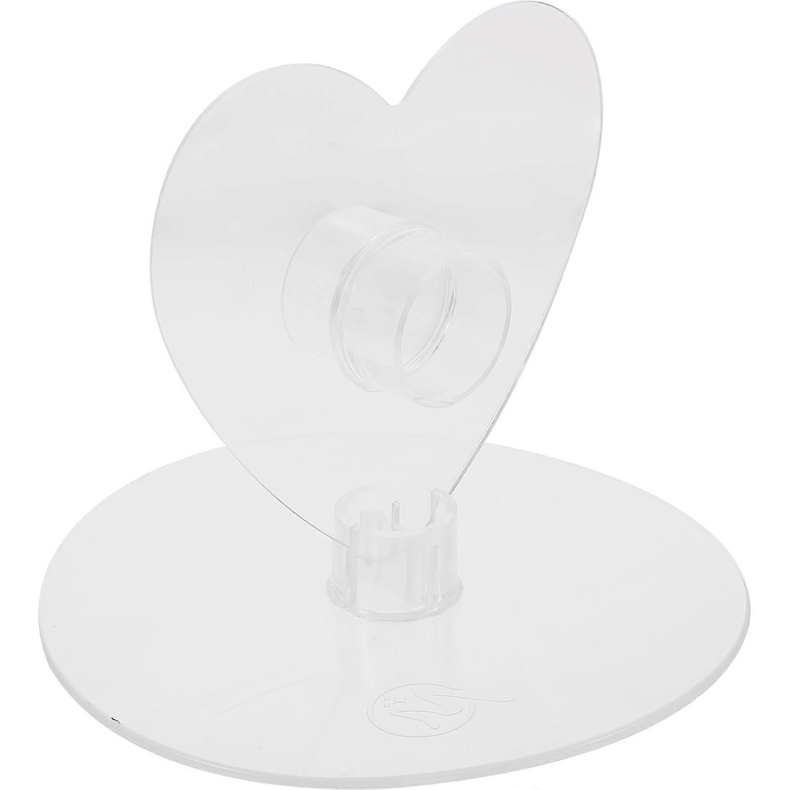 Heart-Shaped Cake Bracket Support Stand for Doll Use Transparent