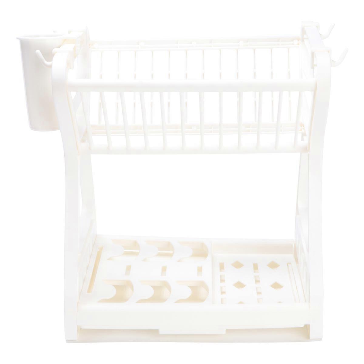 Dish Drain Rack Kitchen Storage Rack for Storage Use White