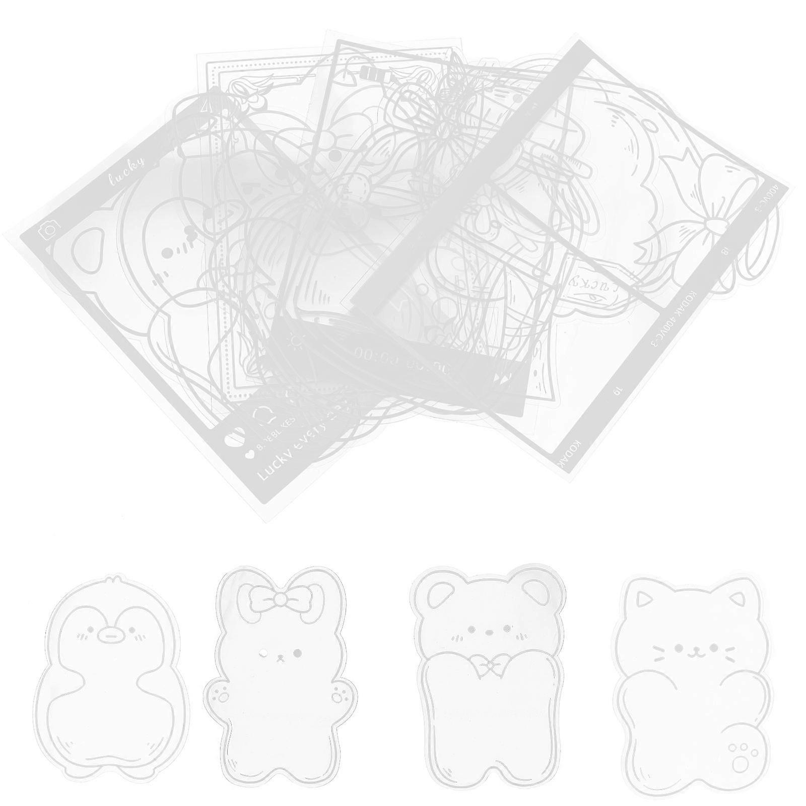 Dried Flower Bookmark Silver Plastic DIY Tool for Book Marking 1Set