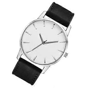 Relógio de pulso masculino de quartzo com movimento preciso e pulseira de PU durável.