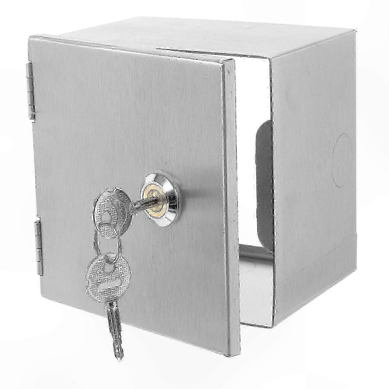 Waterproof Outdoor Electrical Box with Lock, Secure Socket Storage, Silver Series 0126