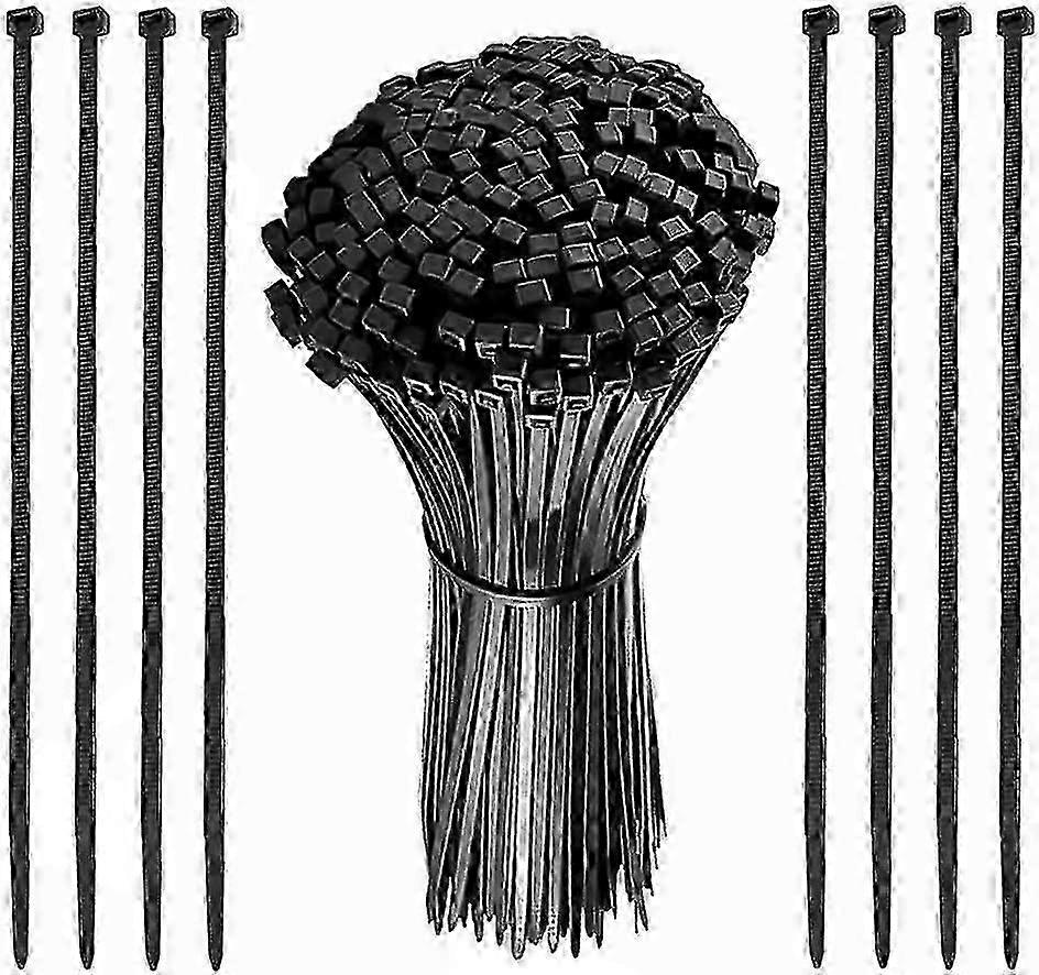 200-Pack 8" Cable Ties - UV Resistant Nylon Zip Ties
