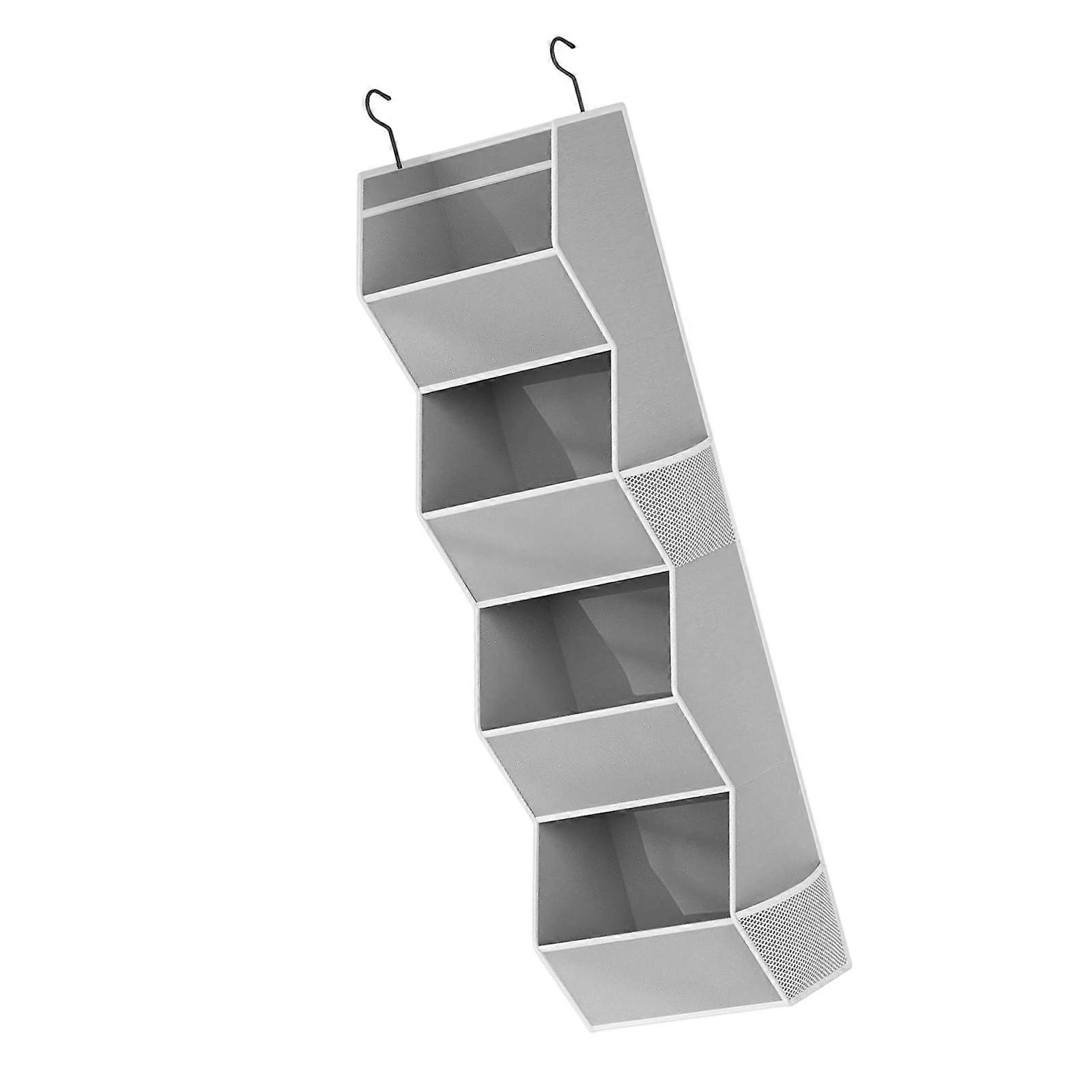Sturdy Hanging Clothes Shelf With Reinforced Frame For Small residence Functional Use  Gray