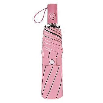 Compact Folding Umbrella for Both Sun & Rain 8-rib 3-fold Auto Open/Close UPF50+ 97cm After Opening-wfx