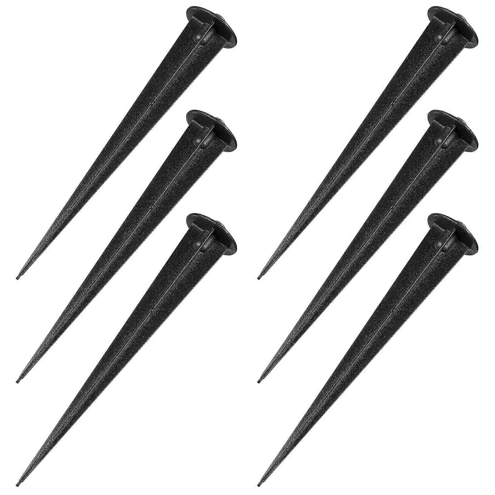 6pcs Plastic Solar Light Stakes Path Light Replacement Threaded Spike Flood Light Stakes