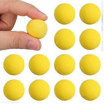 48 stks Schuim Schietbal Eva Schuim Lanceerballen voor Feestspellen Vervangende Ballen voor Spel Kleine Gele Ronde Ballen Voor Kinderen Feestartikelen