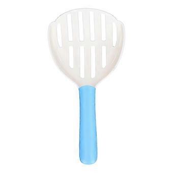 Cat Litter Scoop Deep Kitty Poop Shovel Dog Cat Litter Box Cleaner Plastic Toilet Clean Scooper(White Blue )