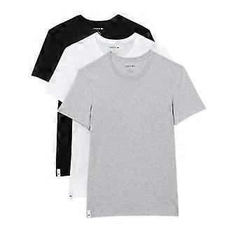 Lacoste Mens Essentials Crew Neck Regular T-Shirt (Pack of 3)