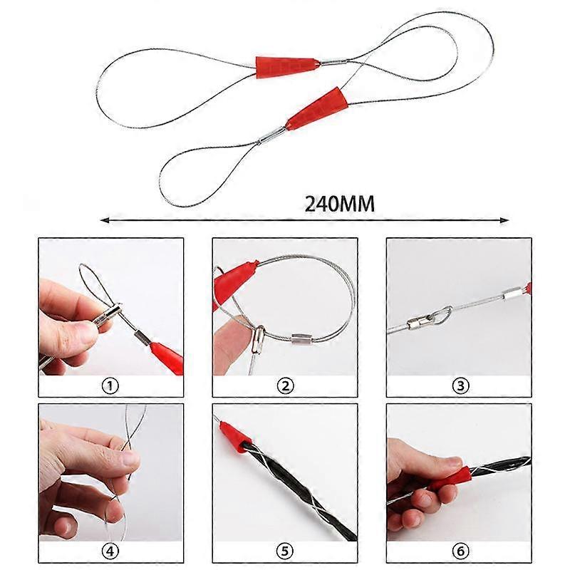 2Pcs Cable Puller Wire Grips Quick Pulling Wire For Cable Fish Tape Reel Cable
