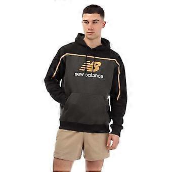 New Balance Mens Contrast Detail Cotton Blend Hoodie