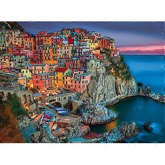 Night view  Cinque Terre - 1000 Piece Jigsaw Puzzle 14-year-old decompression 1000 pieces 1000 pieces of paper puzzle benefitZhi toy pin