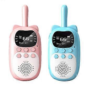 Children's walkie-talkies, children's toys handheld children's gift walkie-talkies, toys for boys and girls - pink + blue