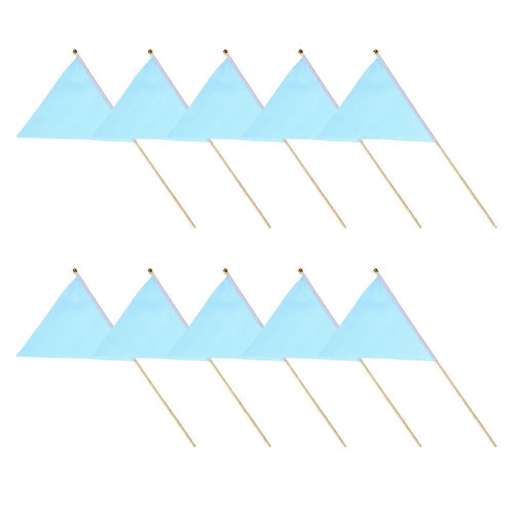 10Pcs Marking Flags Garden Triangular Flags Irrigation Flags for Landscaping Marker Flags